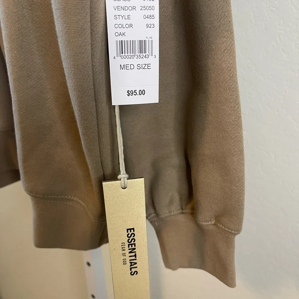 🔥NWT AUTHENTIC ESSENTIALS Fear of God Oak Hoodie - Size Medium - Picture 4 of 6
